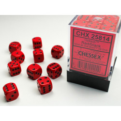 Opaque Red/black 12mm d6...