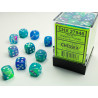 Festive Waterlily/white 12mm d6 Dice Block (36 dice)