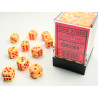 Festive Sunburst/red 12mm d6 Dice Block (36 dice)