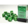 Vortex Green/gold 16mm d6 Dice Block (12 dice)