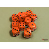 Opaque Orange/black 16mm d6 Dice Blocks (12 dice)