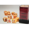 Festive Sunburst w/red 16mm d6 Dice Block (12 dice)