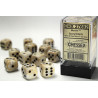 Marble Ivory/black 16mm d6 Dice Block (12 dice)