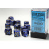 Scarab Royal Blue/gold 16mm d6 Dice Block (12 dice)