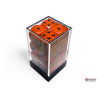 Opaque Orange/black 16mm d6 Dice Blocks (12 dice)