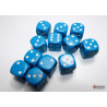 Opaque Light Blue/white 16mm d6 Dice Block (1s dice)