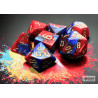 Gemini Blue-Red/gold Polyhedral 7-Dice Set