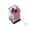 Gemini Black-Pink/white Polyhedral 7-Dice Set