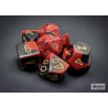 Gemini Black-Red/gold Polyhedral 7-Dice Set