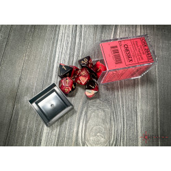 Gemini Black-Red/gold Polyhedral 7-Dice Set