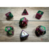 Gemini Green-Purple/gold Polyhedral 7-Dice Set