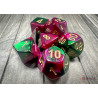 Gemini Green-Purple/gold Polyhedral 7-Dice Set