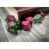 Gemini Green-Purple/gold Polyhedral 7-Dice Set