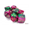 Gemini Green-Purple/gold Polyhedral 7-Dice Set