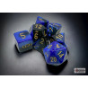 Gemini Black-Blue/gold Polyhedral 7-Dice Set