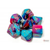 Gemini Purple-Teal/gold Polyhedral 7-Dice Set