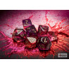 Gemini Translucent Red-Violet/gold Polyhedral 7-Dice Set