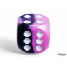 Gemini Black-Pink/white 16mm d6 Dice Block (12 dice)