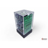 Gemini Black-Grey/green 16mm d6 Dice Block (12 dice)