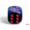 Gemini Black-Starlight/red 16mm d6 Dice Block (12 dice)