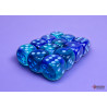 Gemini Blue-Blue/light blue Luminary 16mm d6 Dice Block (12 dice)