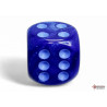 Gemini Blue-Blue/light blue Luminary 16mm d6 Dice Block (12 dice)