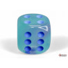 Gemini Gel Green-Pink/blue Luminary 16mm d6 Dice Block (12 dice)