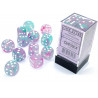 Nebula Wisteria/white Luminary 16mm d6 Dice Block (12 dice)