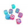 Gemini Gel Green-Pink/blue Luminary 12mm d6 Dice Block (36 dice)