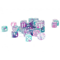 Nebula Wisteria/white Luminary 12mm d6 Dice Block (36 dice)