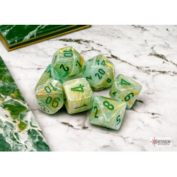 Marble Green/dark green Polyhedral 7-Dice Set