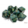 Scarab Jade/gold Polyhedral 7-Dice Set