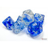 Nebula Dark Blue/white Polyhedral 7-Dice Set