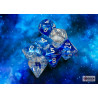 Nebula Dark Blue/white Polyhedral 7-Dice Set