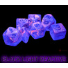 Festive Pop Art/blue Polyhedral 7-Dice Set