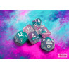 Nebula Wisteria/white Luminary Polyhedral 7-Dice Set