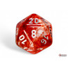 Nebula Red/silver Luminary Polyhedral 7-Dice Set