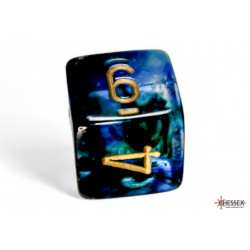 Nebula Oceanic/gold Luminary Polyhedral 7-Dice Set