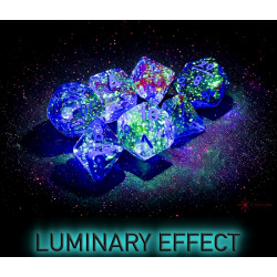 Nebula Primary/blue Luminary Polyhedral 7-Dice Set