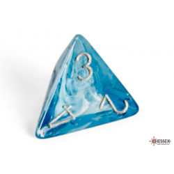 Luminary Sky/silver Polyhedral 7-Dice Set