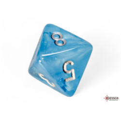 Luminary Sky/silver Polyhedral 7-Dice Set