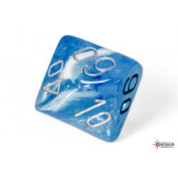 Luminary Sky/silver Polyhedral 7-Dice Set