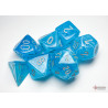 Luminary Sky/silver Polyhedral 7-Dice Set