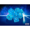 Luminary Sky/silver Polyhedral 7-Dice Set