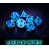 Borealis Light Green/gold Luminary Polyhedral 7-Dice Set