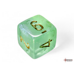 Borealis Light Green/gold Luminary Polyhedral 7-Dice Set