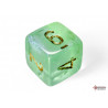 Borealis Light Green/gold Luminary Polyhedral 7-Dice Set