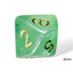 Borealis Light Green/gold Luminary Polyhedral 7-Dice Set