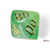 Borealis Light Green/gold Luminary Polyhedral 7-Dice Set