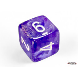 Borealis Purple/white Luminary Polyhedral 7-Dice Set